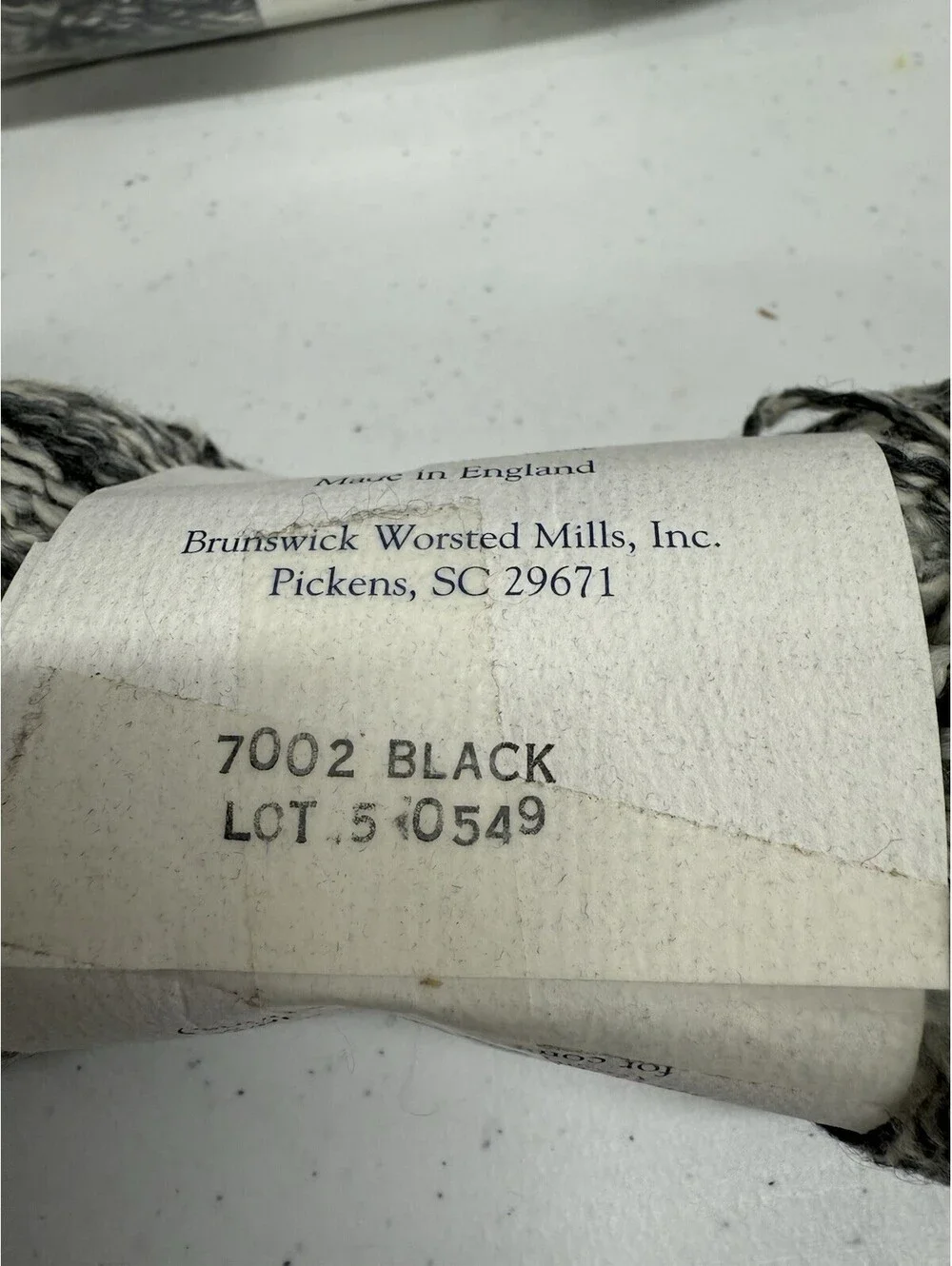 Yarns Brunswick ‘Fusions’ Acrylic/Cotton Shade 7002 Black 9 Skein Lot